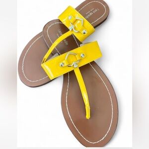 Kate Spade Yellow Patent “Cece” T-Strap Sandals size 10